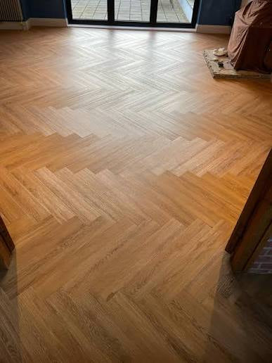 Victoria Almond Buff Herringbone LVT Flooring Universal 55 Luxury Vinyl 50762 22