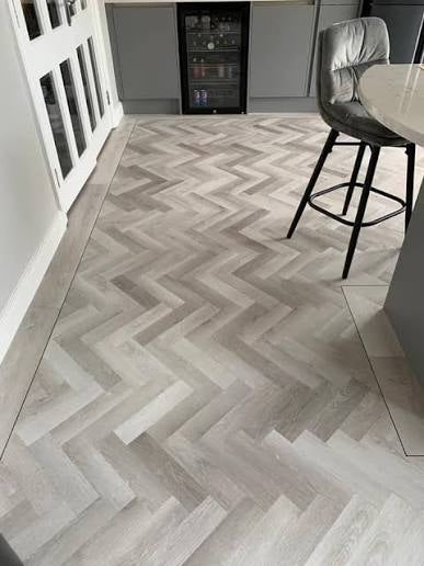 Victoria Nimbus Cloud Herringbone LVT Flooring Universal 55 Luxury Vinyl 50762 05