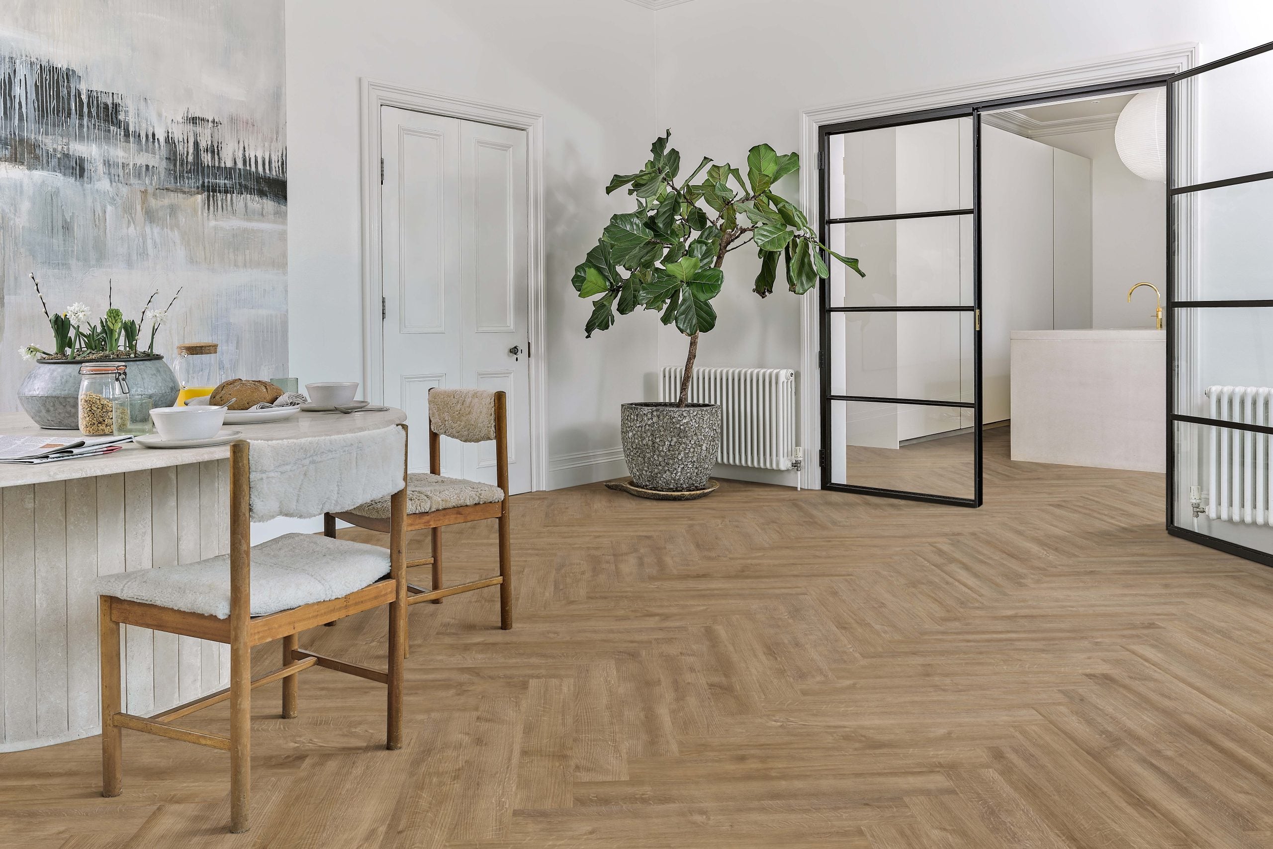 Victoria Sesame Herringbone LVT Flooring Universal 55 Luxury Vinyl 50762 14