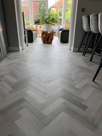 Victoria Nimbus Cloud Herringbone LVT Flooring Universal 55 Luxury Vinyl 50762 05