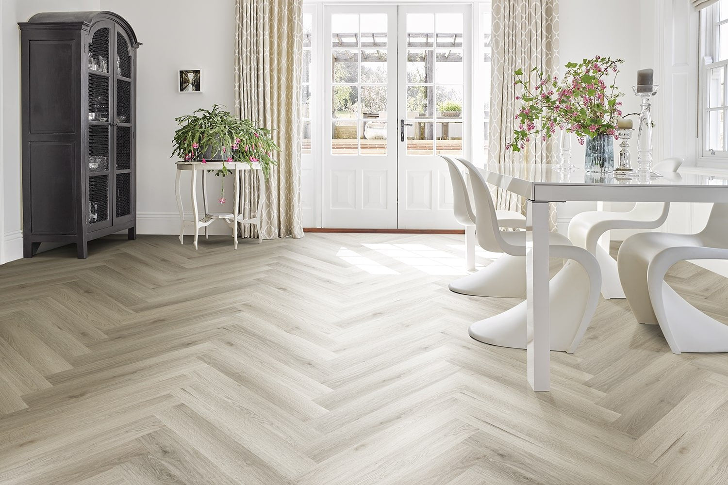 Victoria Fawn Herringbone LVT Flooring Universal 55 Luxury Vinyl 50762 27
