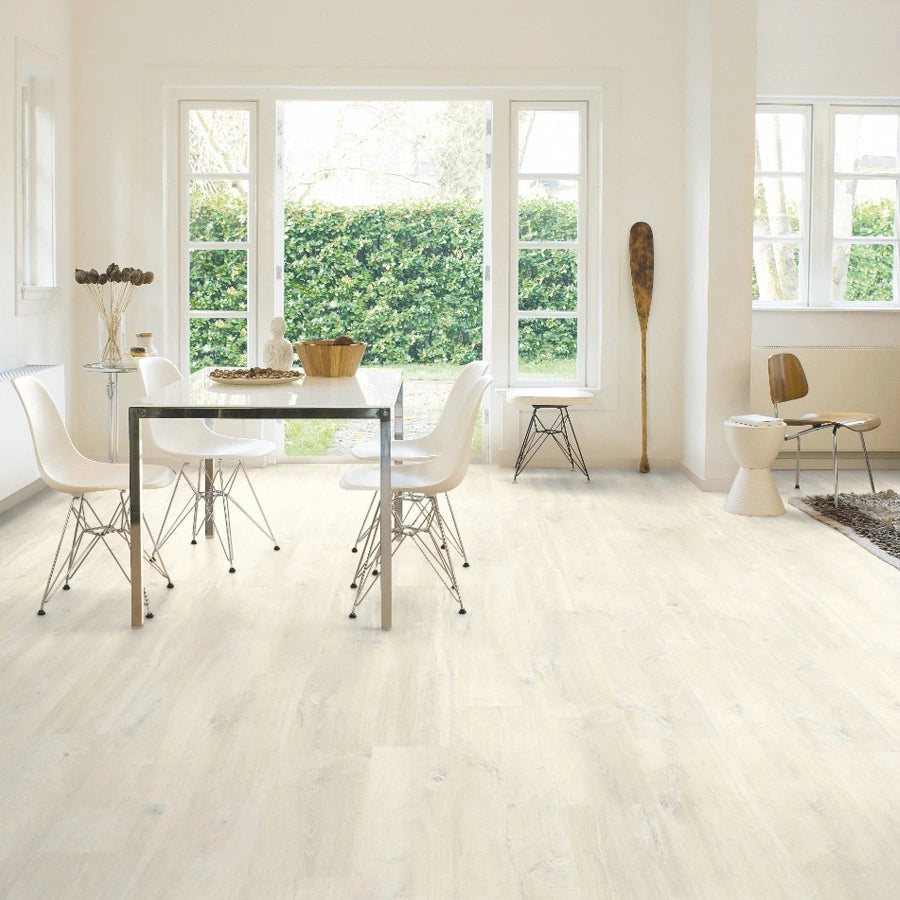 Quick-Step Creo Charlotte Oak White Laminate Flooring - CRH3178