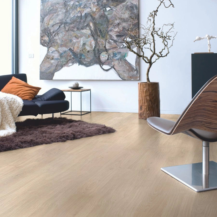 Quick-Step Eligna Varnished Oak Light Grey Laminate Flooring - EL1304