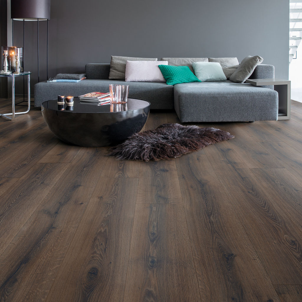 Quick-Step Majestic Desert Oak Brushed Dark Brown Laminate Flooring - MJ3553